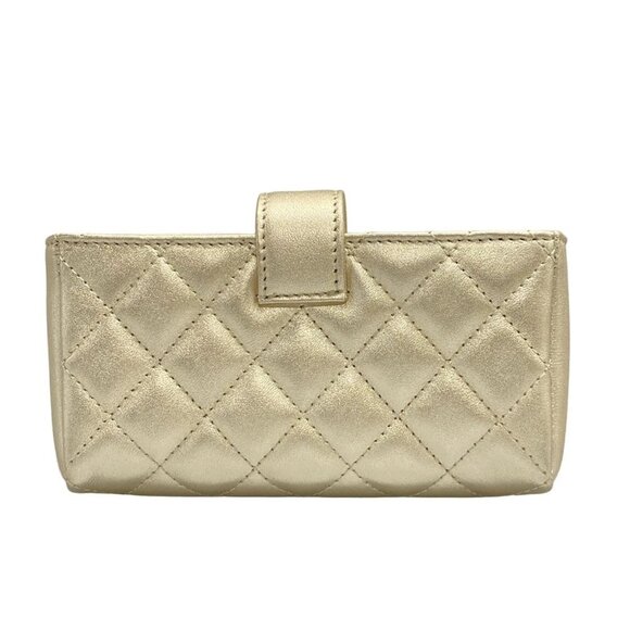 Auth CHANEL Matelasse Gold Leather Coin Case Gold hardware - Picture 2 of 16